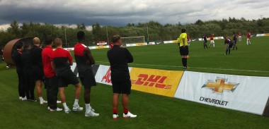 u18s-Home-v-stoke-danny-welbeck-and-tom-cleverley-watch