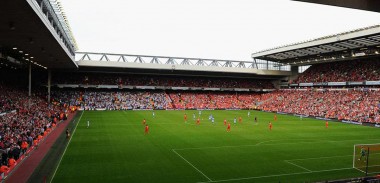 Anfield, home to Liverpool Football Club